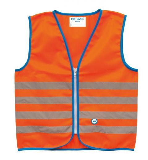 Sikkerhedsvest med lynlås Orange - Fun Jacket